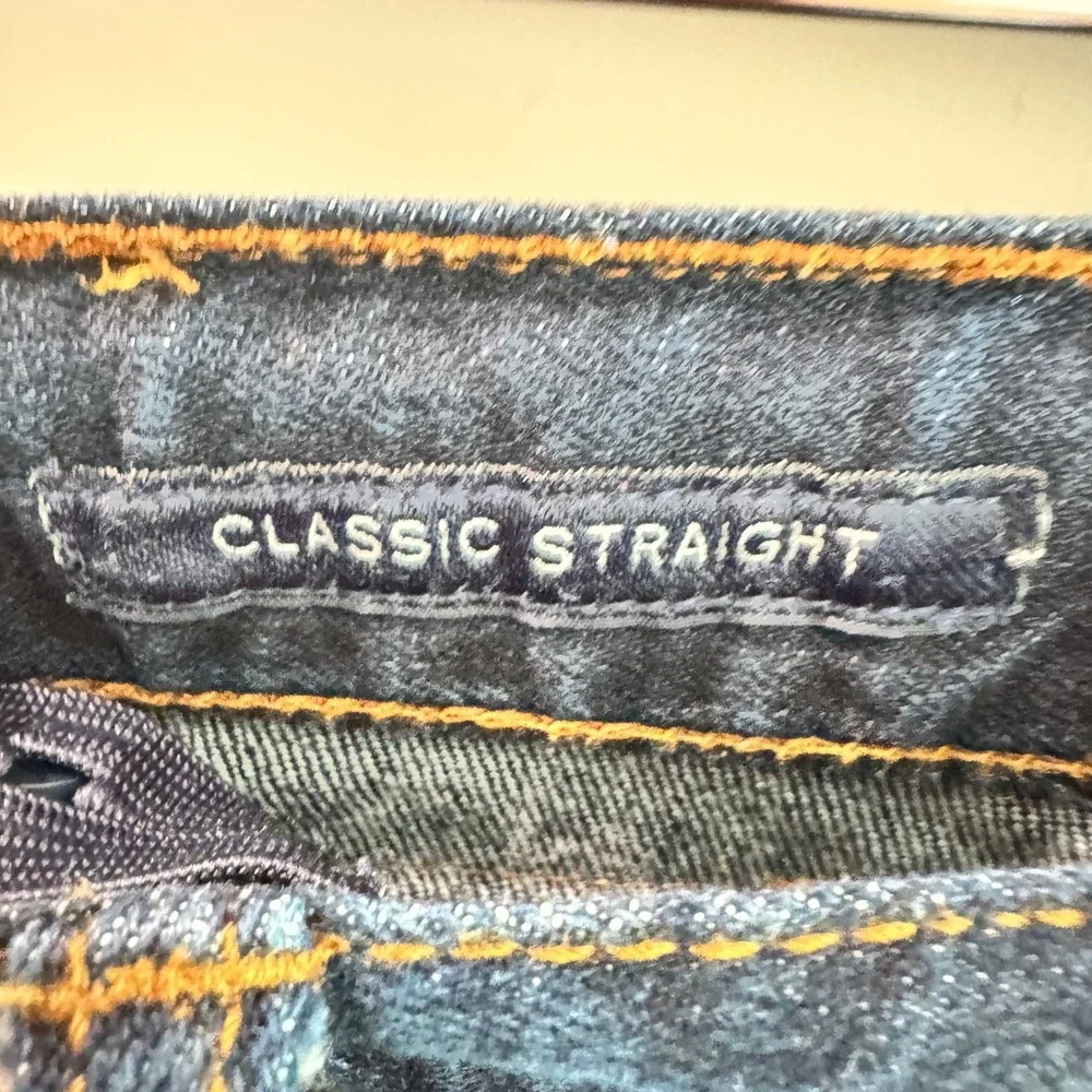 Lucky Brand Kids Classic Straight Dark Wash Denim Jeans Size 10 Adjustable Waist